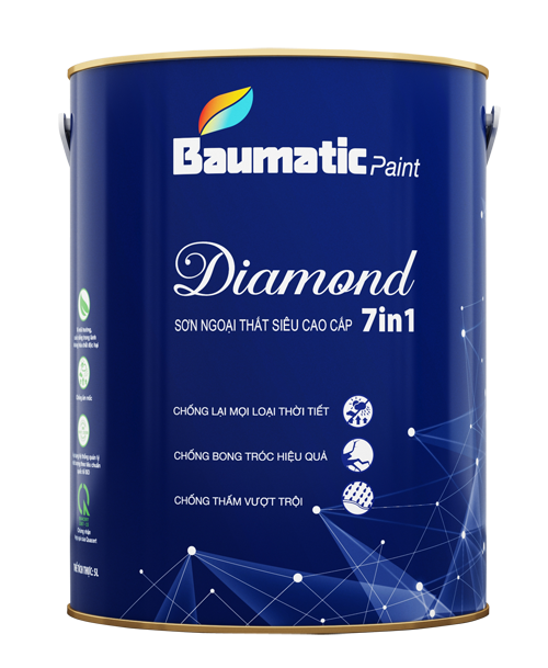  SƠN BÓNG NGOẠI THẤT SIÊU CAO CẤP 7 IN 1 DIAMOND 5L